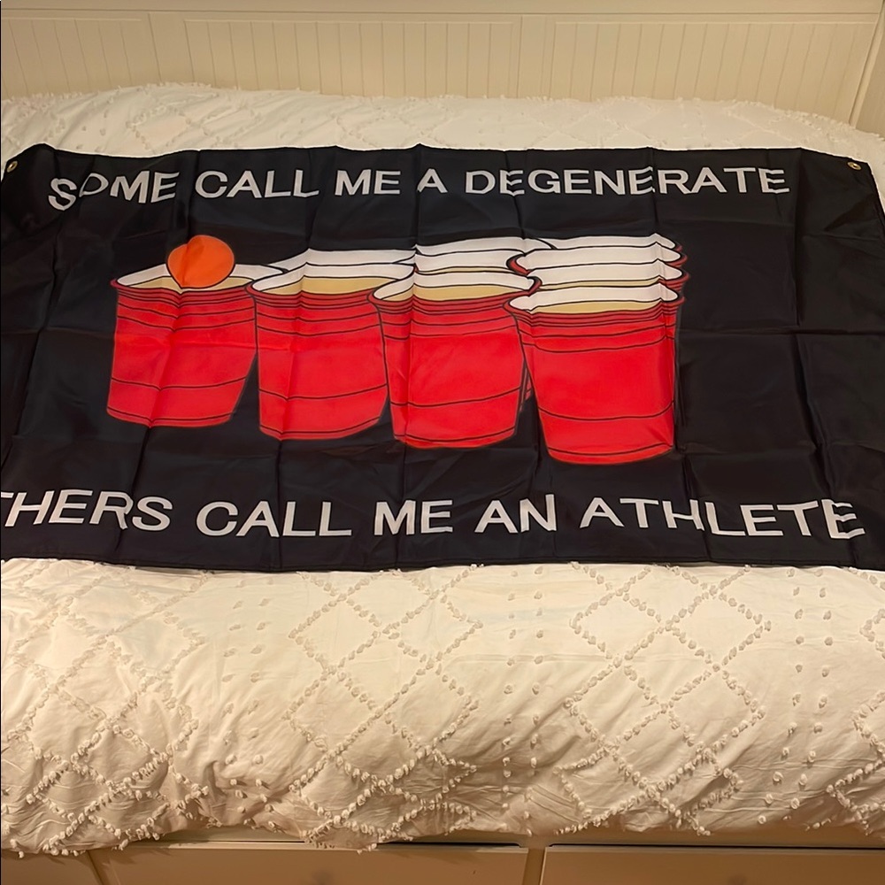 Beer Pong Banner with Red Cups Design new
